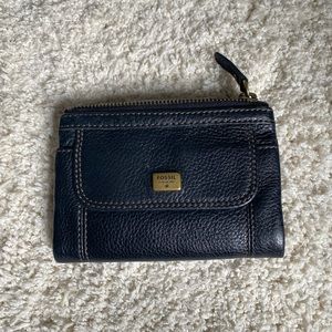 NWT Fossil Black Wallet